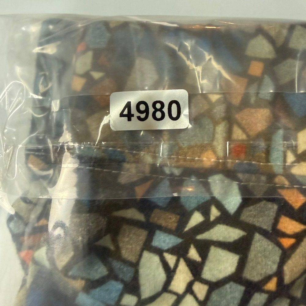 Soft Surroundings Leggings Womens M Blue Mosaic Cotton Blend Stretch Pull On - Picture 12 of 12